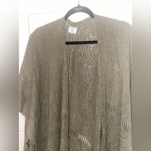 WOMENS GREEN SWEATER SHAWL